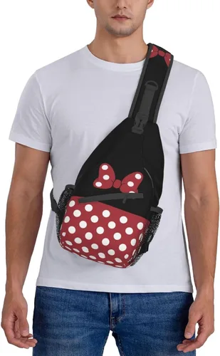 Vista 7 de Bolso bandolera de dibujos animados para mujeres y hombres, mochila de viaje para senderismo, Bolso honda de dibujos animados