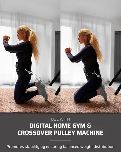 Vista 7 de THEFITGUY Paquete de flexibilidad y fuerza: correa de máquina de cable de fijación múltiple y correa de estiramiento cuádruple para entrenamiento