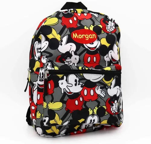 Vista 4 de DIBSIES Mochila personalizada creada con la mochila Mickey Mouse, Rojo -, Personaje de dibujos animados
