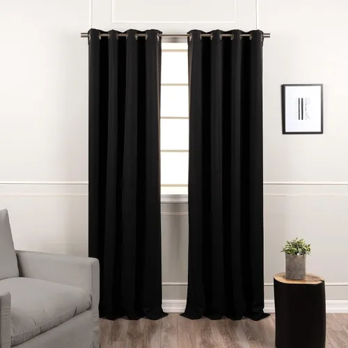 Vista 59 de Best Home Fashion Cortinas opacas aisladas térmicamente - Parte superior del ojal de bronce antiguo - 52" de ancho x 84" Largo - (Juego de 2 Paneles)