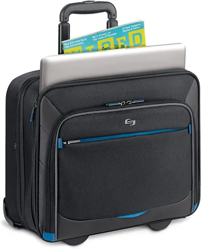 Vista 8 de Solo New York Bolsa para portátil con ruedas activas. Estuche con ruedas para viajes de negocios para mujeres y hombres. Se adapta a portátiles