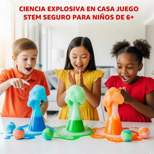 Vista 6 de Playz Kaboom! Kit de más de 50 experimentos científicos explosivos para niños de 8 a 12 años con 25 experimentos de fichas de Playz Lab - Set