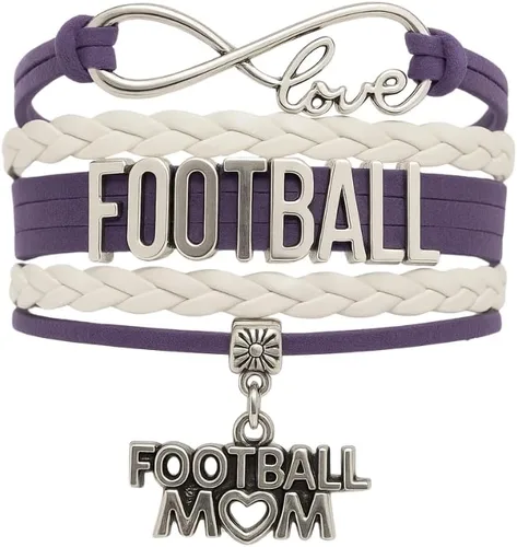 Vista 5 de Sportybella Pulsera de fútbol para mamá, pulsera de fútbol para mamá, pulsera de fútbol para madres de fútbol americano