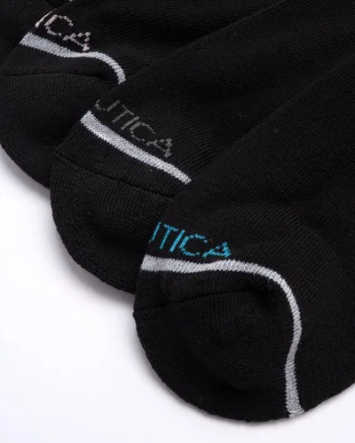 Vista 5 de Nautica Calcetines deportivos acolchados para mujer con control de humedad y corte de cuarto (paquete de 6)