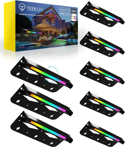 Vista 9 de Teekuv Paquete de 10 luces de pared de contención de 4 pulgadas, iluminación LED de 3 W, IP65, impermeable, 12 V CA/CC, bajo voltaje