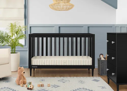 Vista 2 de Delta Children Bowie Cuna acrílica convertible 4 en 1 - Certificado Greenguard Gold, ébano negro