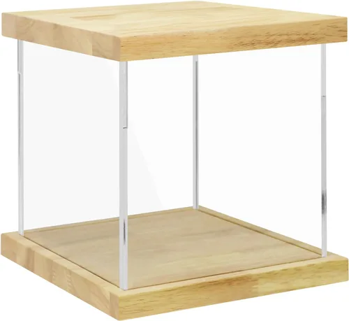 Vista 10 de Vitrina de acrílico transparente para trofeos, coleccionables, caja de exhibición de cubo de montaje, soporte de protección a prueba de polvo