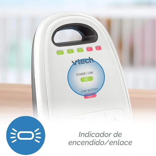 Vista 9 de Monitor digital para bebés VTech Safe & Sound, Monitor con dos unidades para padres, paquete de de 1, Blanco