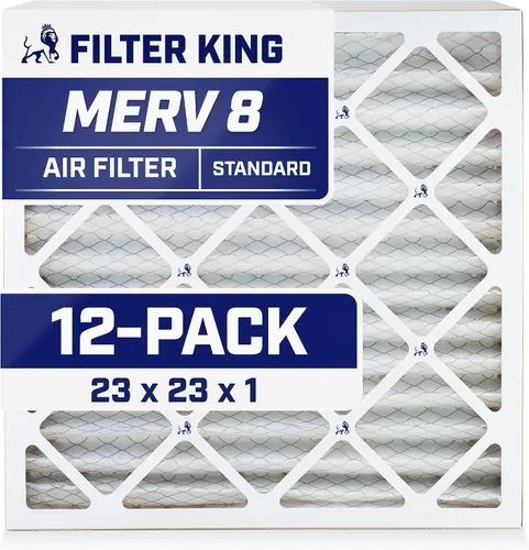 Vista 204 de Filter King Filtro de aire de 5.88 x 12.13 x 1 (MERV 8) (paquete de 12) filtros de horno de CA para control de polvo y alergias, fabricados en EE.