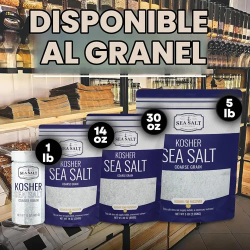 Vista 5 de Sea Salt Superstore Sal marina kosher de grano grueso para molinillo, bolsa