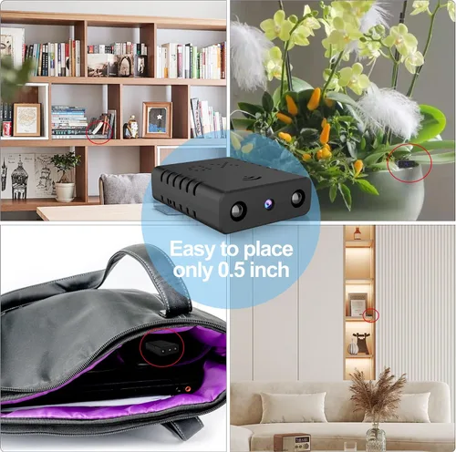 Vista 6 de Cámara de batería inalámbrica Wifi más pequeña, HD1080P Mini cámara de seguridad, cámara portátil para monitor de bebé