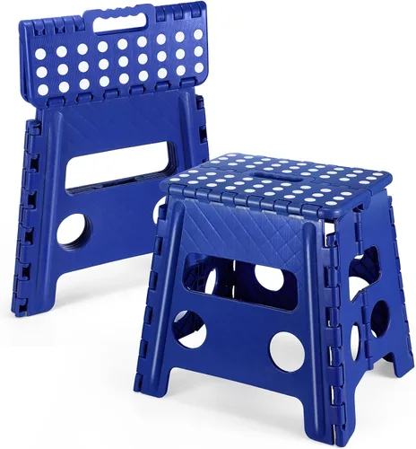 Vista 10 de Dyforce Taburete plegable de 9 pulgadas para niños y adultos, taburete de pie plegable y ligero para niños pequeños, cocina, baño, capacidad de 300