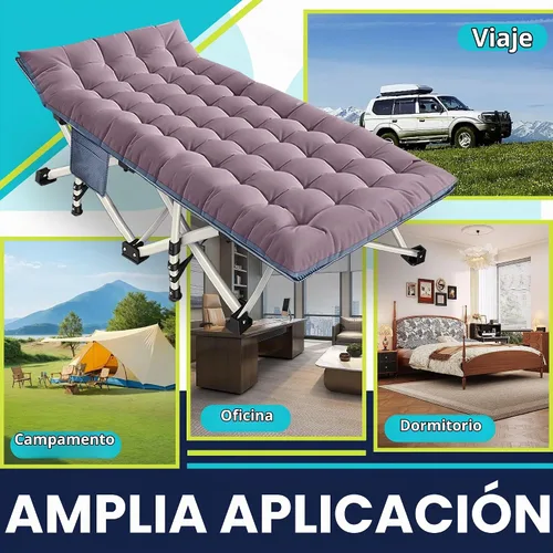 Vista 8 de Paquete de 2 catres de gran tamaño, catre de camping con colchón
