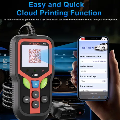 Vista 6 de Herramienta de diagnóstico del escáner OBD2, comprueba las luces del motor y el código de problema del vehículo claro, prueba de arranque