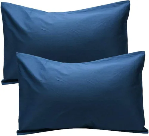 Vista 14 de Fundas de almohada de algodón peinado de 600 hilos (paquete de 2) tamaño estándar de 20 x 26 pulgadas, color azul aguamarina Azul Aqua (Solid)