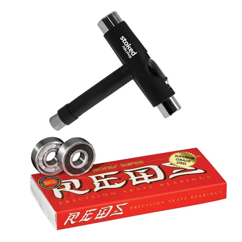 Vista 3 de Bones Reds - Rodamientos para patineta, 8 unidades Huesos Rojos