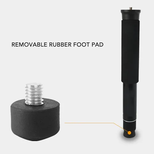 Vista 4 de Monopod de cámara de 62 pulgadas, monopie resistente de 8 secciones, poste de senderismo de aluminio para fotografía con tornillo de conversión