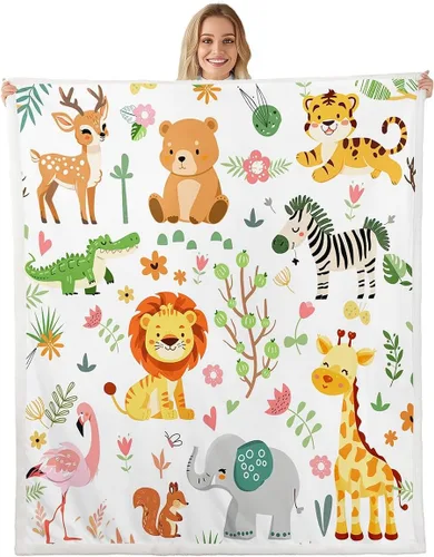 Vista 28 de Feelyou Butterfly Throw Blanket Butterflies Print Soft Fleece Sherpa Cozy Fuzzy Plush Warm Glitter Colorful Fuzzy Plush Throw Animal 40"x50" for Bed