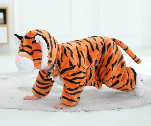 Vista 5 de TONWHAR Mameluco unisex para bebé pijama de dinosaurio de dibujos animados para perros pequeños