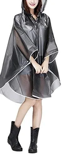 Vista 2 de Poncho ligero con capucha para mujer