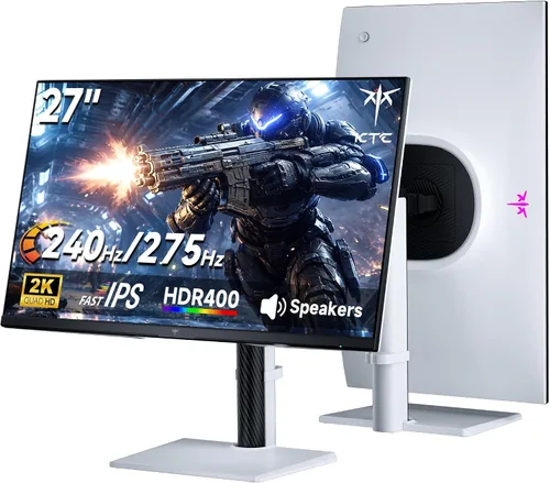 Vista 23 de KTC M27P6S Monitor para juegos mini LED 4K de 27 pulgadas, modo dual de Blanco