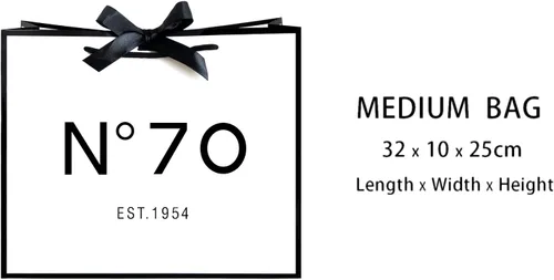 Vista 2 de ANFENG Regalo de recuerdo de 70 cumpleaños, bolsa vintage mediana para mujeres, 1954, aniversario, novedad de 70 años, bolsas de papel para fiestas