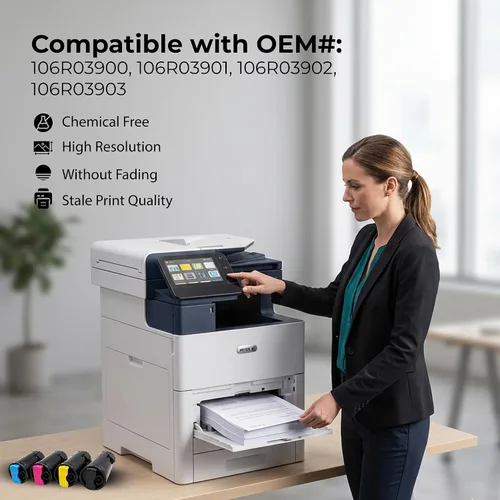 Vista 6 de Toner Pros Cartucho de tóner remanufacturado 106R03900 106R03901 106R03902 106R03903 para Xerox VersaLink C600 C605 – Extra Alto Rendimiento 4 Pack