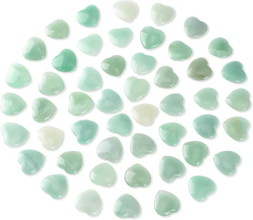 Vista 15 de Gerrii 50 piedras curativas de corazón a granel, piedras inspiradoras de corazón de cuarzo, regalo para mujeres, bolsillo de amor, pulido natural