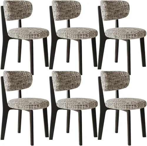 Vista 56 de YVYKFZD Solid Wood Dining Chairs, Armless Dining Room Chair Set, Upholstered Kitchen Chairs, Living Room Chair with Removable Fabric Seat Cushion