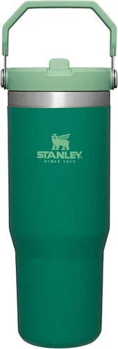 Vista 73 de STANLEY IceFlow 2.0 - Vaso con pajilla abatible con asa, 30 onzas, tapa giratoria y popote abatible, botella de agua a prueba de fugas, acero Tiza