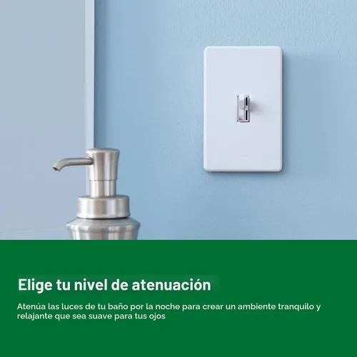 Vista 5 de Lutron Ariadni/Toggler LED+ Interruptor Regulador de Luz para LED Regulable, Halógeno e Incandescente Interruptor Dimmer, 150W, Unipolar/3-Vías