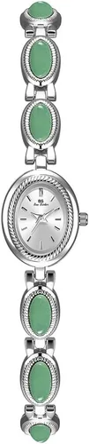 Vista 14 de CARLIEN Reloj de pulsera de cuarzo ovalado para mujer, de lujo, delicado, dorado, plateado, perla y números arábigos, fácil de leer, resistente al