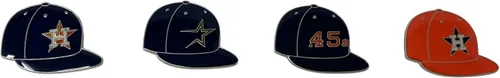 Vista 2 de Pro Specialties Group Houston Astros MLB On-Field Cap Timeline - Juego de pines de solapa esmaltados, Esmalte, Sin gemas.
