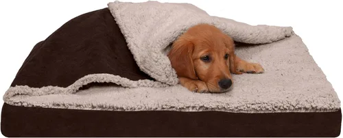 Vista 14 de Furhaven Cama de gel refrescante para perros medianos/grandes de hasta 55 libras con funda extraíble y lavable, colchón de gamuza y piel sintética