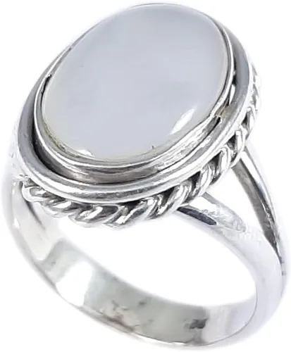 Vista 21 de Anillo fino de plata esterlina 925 para mujer, hecho a mano, joyería de piedras preciosas, anillo de moda (1379)