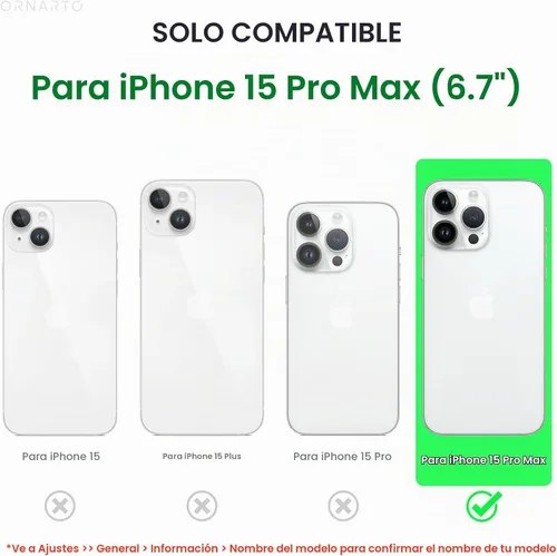 Vista 2 de ORNARTO Funda compatible con iPhone 15 Pro Max de 6.7 pulgadas, de silicona líquida delgada, de 3 capas, de gel suave, protectora, a prueba