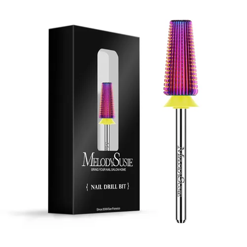 Vista 25 de MelodySusie Super Cut Edition Brocas para Uñas 5 en 1, Brocas Multifunción de Carburo de Tungsteno de 3/32'', Adecuadas para Manicura Pedicura