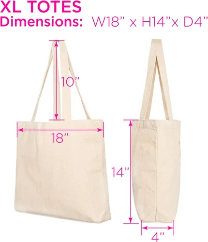 Vista 4 de Bolsa de lona, diseño animal, refuerzo resistente, 100% algodón natural, para compras, comestibles, computadora portátil., XL, Bolso grande de lona