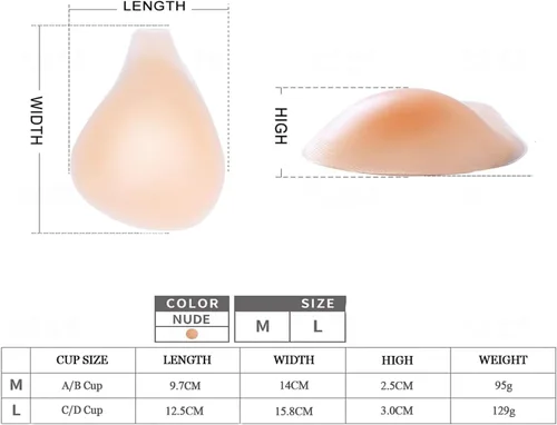 Vista 3 de Adhesive Bra, Breast Lift Strapless Backless Silicone Minimizer Bra Nippless Covers Push Up Self Invisible Sticky Bra