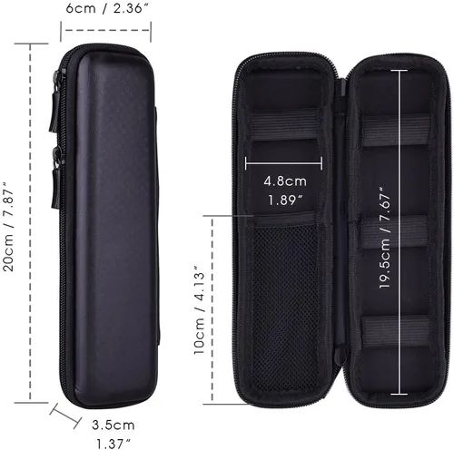 Vista 2 de Kuuqa Estuche negro de tapa dura de goma EVA para pluma estilográfica ejecutiva y Stylus Touch Pen.