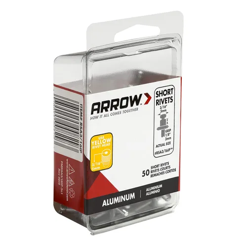 Vista 6 de Arrow Fastener RSA316IP Remaches cortos de aluminio de 316 pulgadas, paquete de 50
