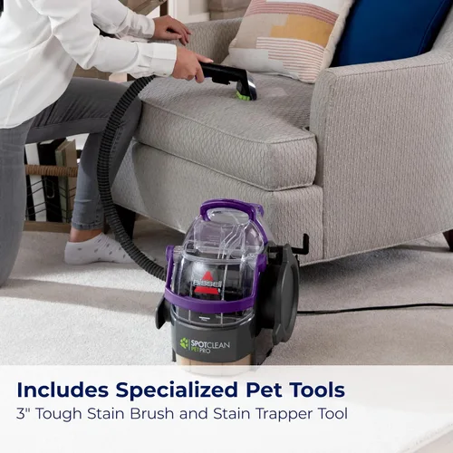 Vista 13 de [Usado] Bissell SpotClean Pet Pro - Limpiador de alfombras portátil, 2458