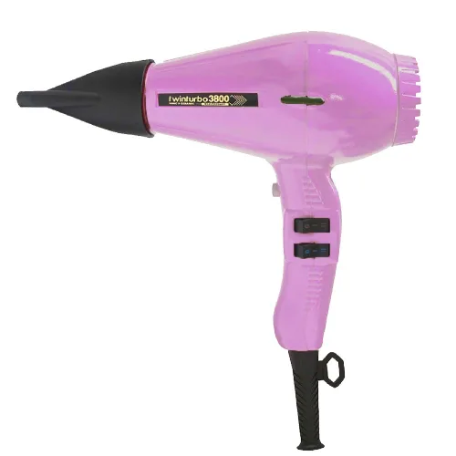 Vista 2 de Turbo Power TwinTurbo 3800 - Secador de pelo rosa de cerámica e iónico, respetuoso con el medio ambiente, + accesorio de soplado caliente M Hair