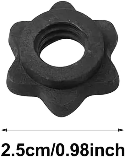 Vista 3 de Tookie Tuerca hexagonal para mancuernas, 2 pares de collares Spinlock para levantamiento de pesas, abrazadera de tornillo antideslizante, piezas
