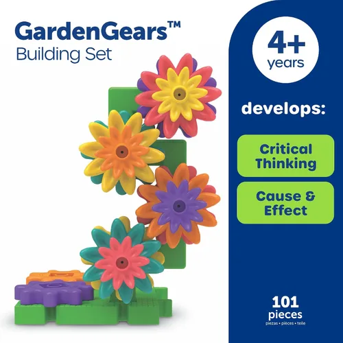 Vista 5 de Learning Resources GardenGears Conjunto de Construcción - Construcción e Ingeniería Educativa Práctica, Conjuntos de Construcción STEM Preescolar