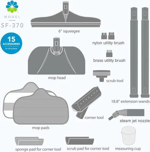 Vista 3 de Steamfast SF-370WH limpiador a vapor multiuso