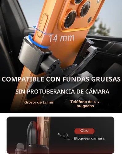 Vista 4 de AINOPE Soporte de Montaje de Teléfono para Rejilla de Ventilación del Automóvil para iPhone 17 Pro Max Montaje para Automóvil [Diseño Deslizante]