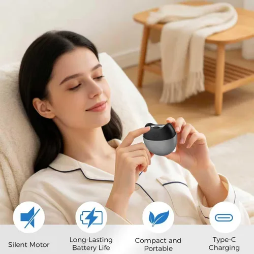 Vista 2 de Cortaúñas eléctrico automático 3 en 1 para personas mayores y adultos, recortadora de uñas recargable inalámbrica con luz LED y molinillo silencioso