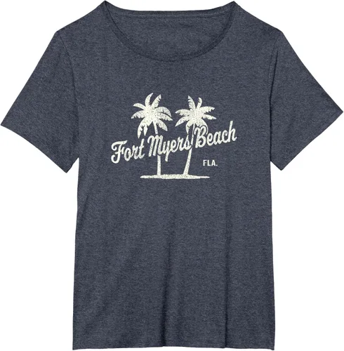 Vista 89 de Fort Myers Beach Florida Vintage 70s Palm Trees Graphic T-Shirt