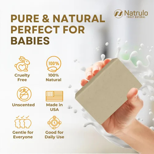 Vista 7 de Barra de jabón de leche de cabra con miel y avena de cactus, 4 onzas, jabón en barra natural para mujeres, hombres, niños, picazón en la piel